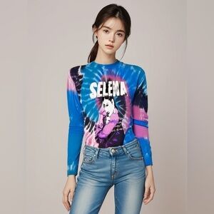 Selena Tie Dye Long Sleeve Official Merchandise XL Tee 2020
